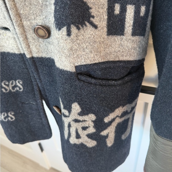 RUE GRENELLE VINTAGE French wool coat! 
ladies size XL- graphic, Winter wear - Picture 7 of 9